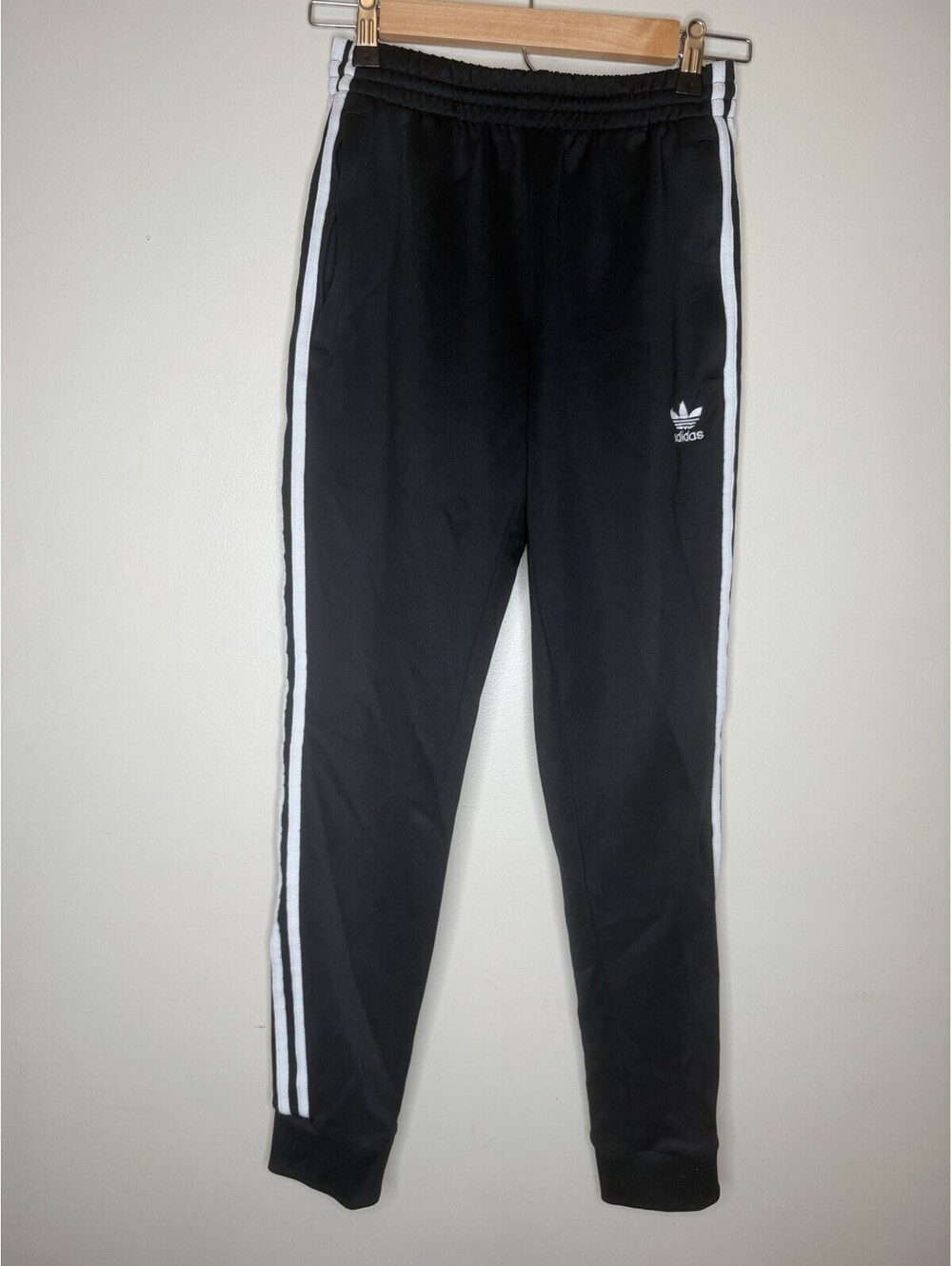 adidas Womens Essentials Tapered 3-Stripes Track Pant - Black, Size XS